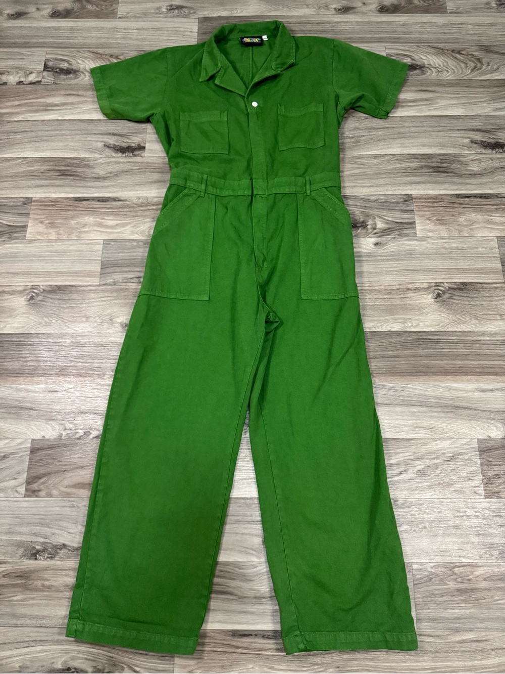 Big Bud Press Bright Green Short Sleeve Jumpsuit 100% Cotton Size 2XL